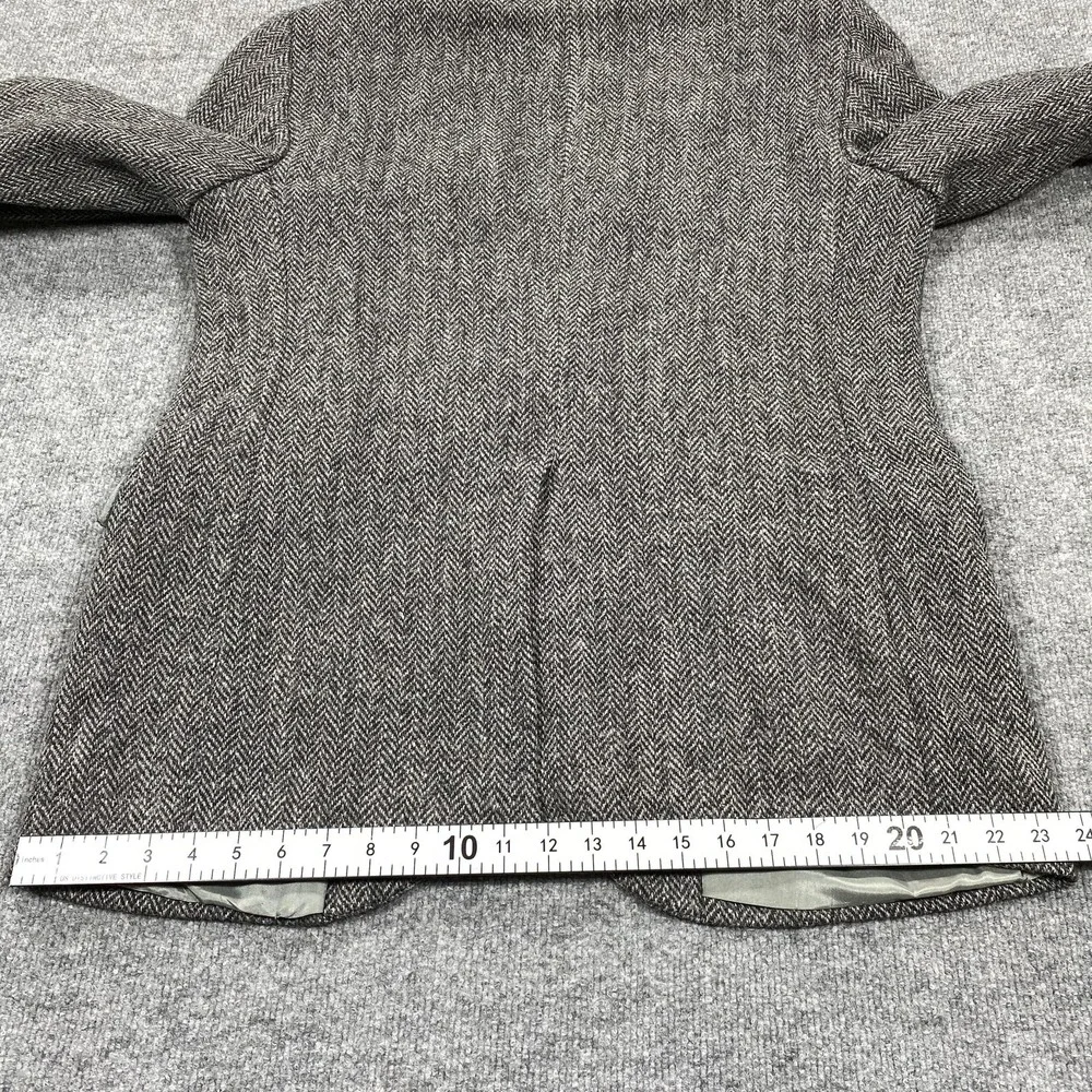 Harris Tweed Sport‎ Coat Mens 44 Gray Herringbone Wool Two Button Lined